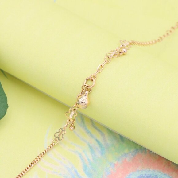 "Rose Gold Plated Charm Bracelet with Bell & Butterfly Accents, XPBL1111 - Picture 4 of 12